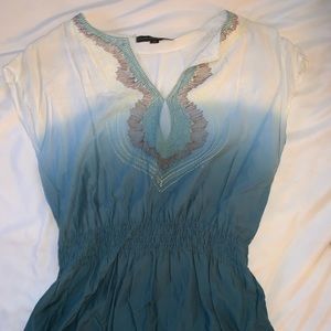 Blue Blouse with detailed stitching